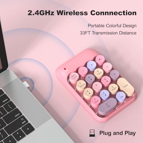MOFII 5.23”x3.46” Numeric Keypad 18 Keys 2.4GHz Wireless Compatibility Windows