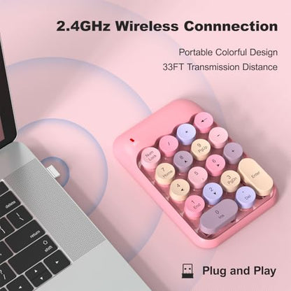 MOFII 5.23”x3.46” Numeric Keypad 18 Keys 2.4GHz Wireless Compatibility Windows