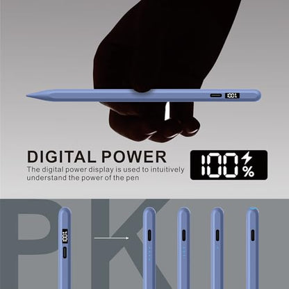 PERMARK 0.09kg Compatible Stylus for iPad 2018-2025 Lithium-Ion Battery 10 Hours Blue