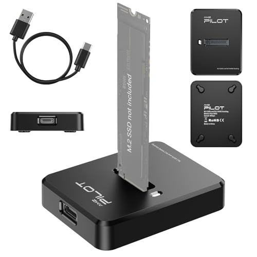 AMZPILOT M.2 NVMe SATA to USB C Docking Station Pilot SD03 PCIe 3.0 USB 3.2 Gen 2 Enclosure