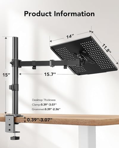 HUANUO Laptop Desk Mount 32891f0a-f60e-41a9-b971-78c03bac9a18 Black