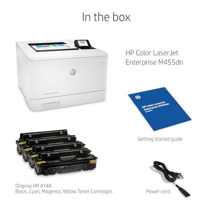 HP Color LaserJet Enterprise M455dn Color Printer 600x600 DPI, 27 B&W/Color PPM, Automatic Duplex, Laser