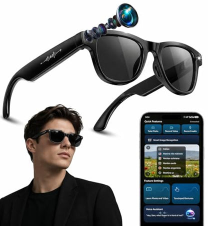 Nllosa 2026 M02 Smart Glasses 8MP 4K Camera No Display Bluetooth 32GB Wearable Tech Glasses