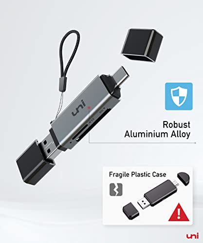 uni 2-Slot SD Card Reader UNICASD01 USB 3.0 Dual-Slot USB Type C Adapter