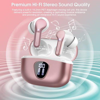 BESNOOW I53 In-Ear Bluetooth Earbuds Wireless 5.4 IP7 Water Resistant
