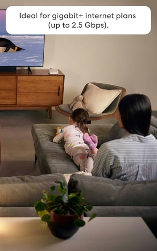 Amazon eero Pro 6E Mesh WiFi Router 2.5 Gbps Coverage 2000 sqft 100+ Device Support Wifi 6E