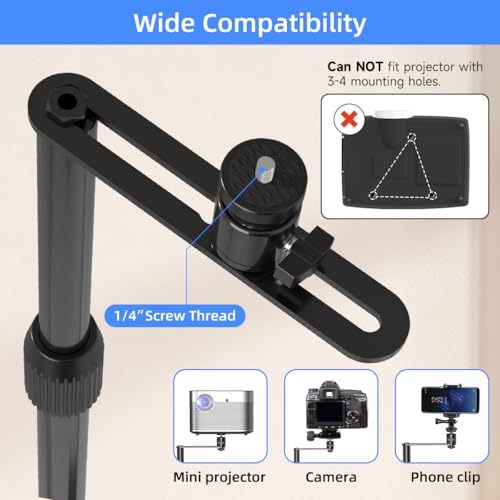 suptek Projector Mount PR001FP Floor Mount Adjustable 11 Pounds Black Alloy Steel