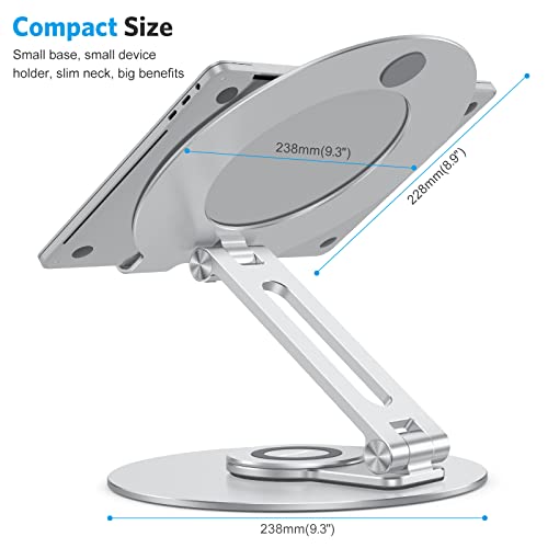 OMOTON 13 Inch LA04 Adjustable Laptop Stand Aluminum Portable Tabletop Mount