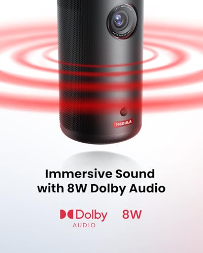 NEBULA Capsule 3 1080p DLP Portable Projector, Remote Control, Wi-Fi, 1.06m Max Throw Distance, 200 ANSI Lumens