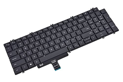 KBRPARTS Replacement Keyboard Black Backlit QWERTY Layout for Dell Latitude 5520 5530 5540 5521 5531, Precision 3560 3570 3580 3561 3571 3581, Precision 7670 7680 7770 7780