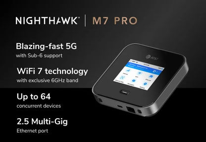 NETGEAR MR7400 5G 5800 Mbps Tri-Band WiFi 7 Mobile Hotspot, ENHANCED 5G SPEEDS, Internal Antenna, 2000 sq. ft. Coverage
