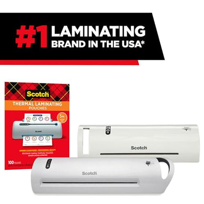 Scotch 8.9 in x 11.4 in Matte Thermal Laminating Pouches, 50-Pack