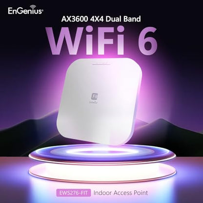 EnGenius EWS276-FIT Wireless Access Point Dual-Band 802.11ax 3Gbps 1 Port Fixed Antenna