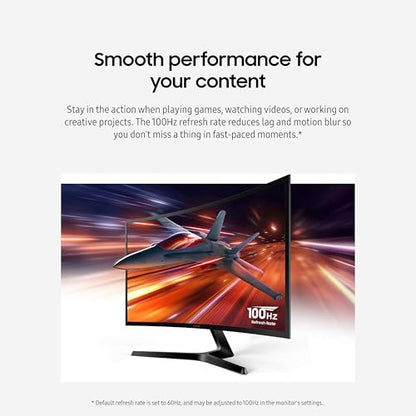 Samsung 27" LS27D366GANXZA FHD 1080p 100Hz LED Curved Computer Monitor