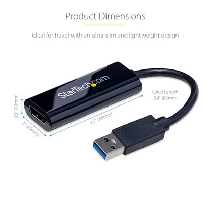 StarTech 7.5 x 1 x 0.5 inches USB32HDES 1080P 60Hz A/V Adapter