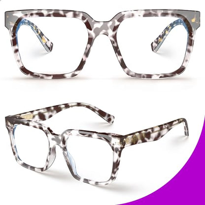 VISOONE 54MM Cougar_603BLB Full Rim Reading Glasses Blue Light Blocking