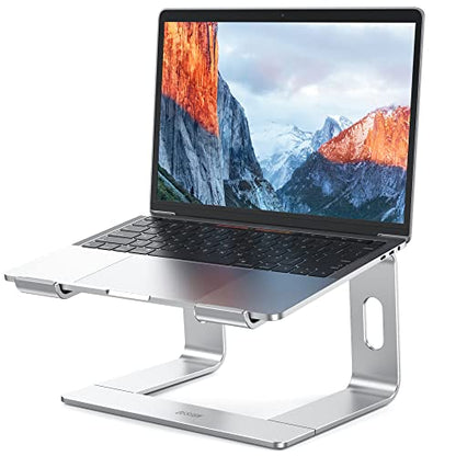 BESIGN LS03-Silver 10-15.6" Laptop Stand, Aluminum, Ergonomic, Tabletop Mount