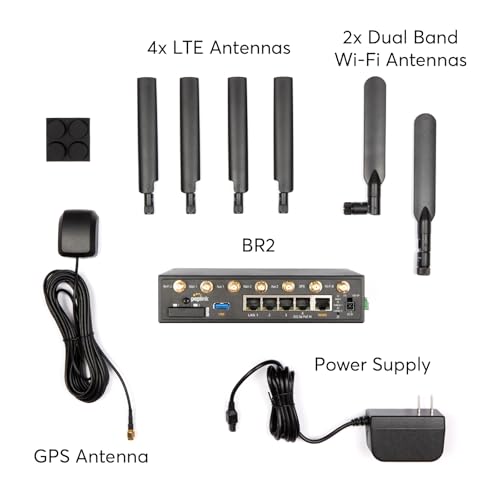 Peplink BR2 Dual-Band Wireless 802.11ac Router with 5 GHz Frequency | 300 Mbps Data Transfer Rate | 5 LAN Ports | 12V Voltage