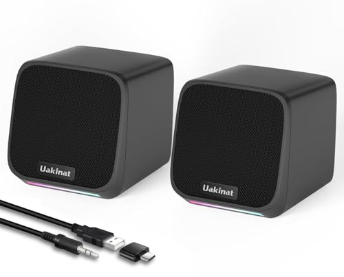 Uakinat 2.55 Inches E-1078 Mono Desktop Speakers 6 Watts USB Powered Multimedia
