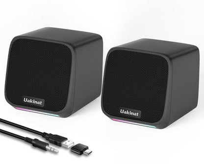 Uakinat 2.55 Inches E-1078 Mono Desktop Speakers 6 Watts USB Powered Multimedia