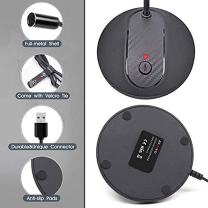 JOUNIVO JV-601 USB Microphone, Omnidirectional, 76 dB SNR, Corded Electric, Gooseneck