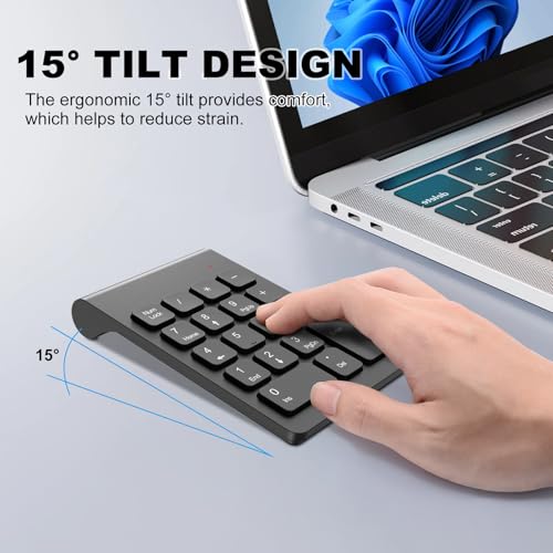 TRELC Wireless Numeric Keypad NKM-B RF USB 18 Keys Black