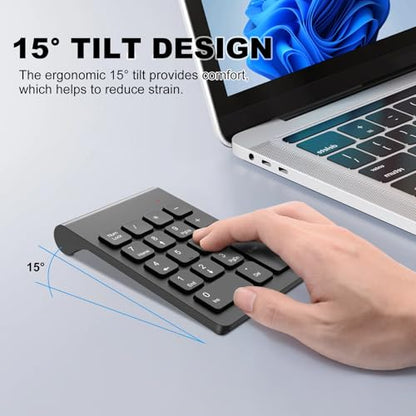 TRELC Wireless Numeric Keypad NKM-B RF USB 18 Keys Black