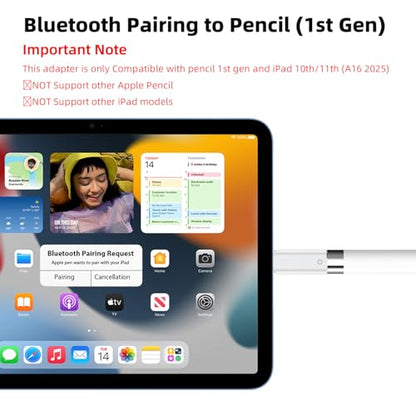 Jadebones USB-C to Pencil Adapter for iPad 10th/11th A16 2025 Gen, 1 Pack