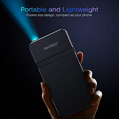 AKASO 5.51" Mini 874801 720 x 480 1080p DLP Portable Projector