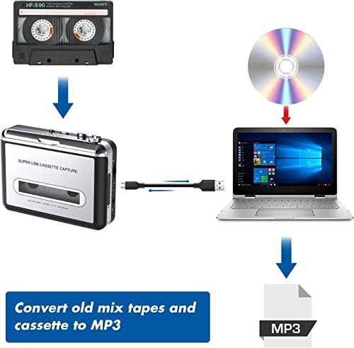 DIGITNOW 1 Count BR602 Stereo Cassette Tape to MP3 Converter USB Interface