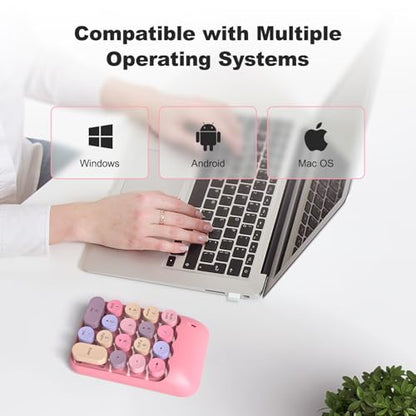 MOFII 5.23”x3.46” Numeric Keypad 18 Keys 2.4GHz Wireless Compatibility Windows