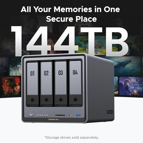 UGREEN 4-Bay DXP4800 Plus NAS Capacity 144TB Network Attached Storage