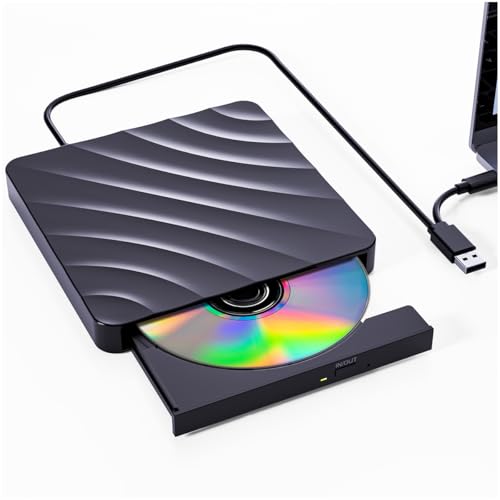 QDSYLQ External CD/DVD Drive XD 061 USB Type C 24X, 8X External Optical Drive
