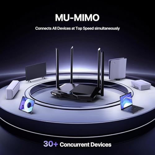 Tenda 1 Count AC6 Dual-Band Wireless Router 1200 Mbps - Ethernet and Wi-Fi Connectivity