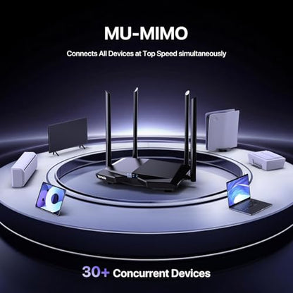 Tenda 1 Count AC6 Dual-Band Wireless Router 1200 Mbps - Ethernet and Wi-Fi Connectivity