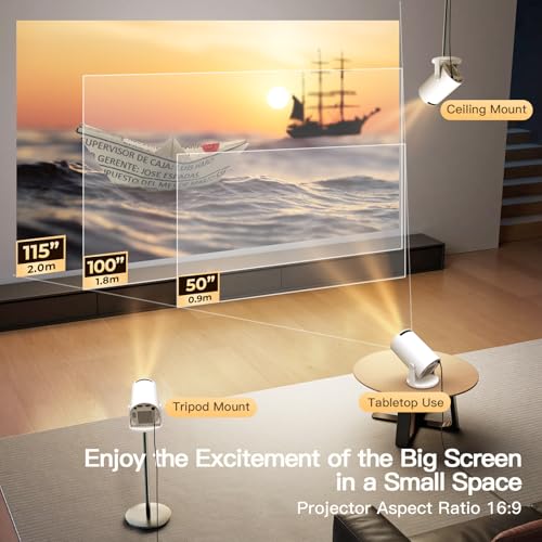 WEMI 4K X1BQ 1280x720 LCD Portable Projector 300 ANSI Lumens