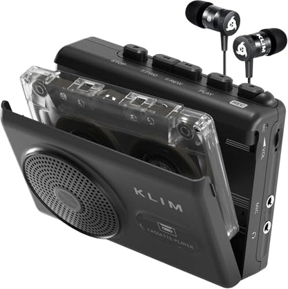 KLIM K9 Cassette Player 3.5mm Headphone Jack Mono Standard Edition Portable Cassette Player