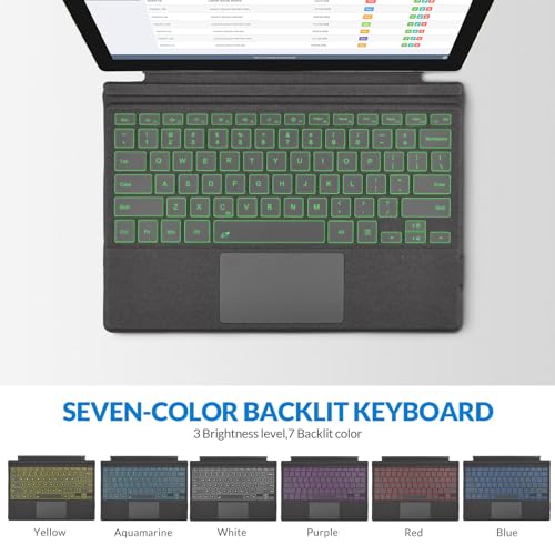 Rii 11.4" SF107 Bluetooth Wireless Keyboard with Touchpad for Microsoft Surface Pro 3-7 Plus