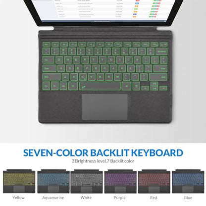 Rii 11.4" SF107 Bluetooth Wireless Keyboard with Touchpad for Microsoft Surface Pro 3-7 Plus