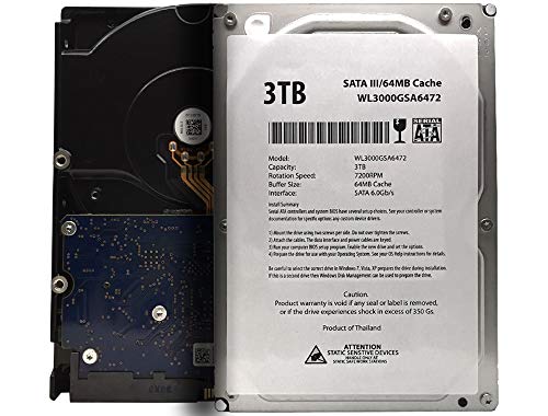 Generic 3TB LYSB00X37FQBU-ELECTRNCS 7200RPM 64MB Cache SATA 6Gb/s 3.5" Internal Hard Drive