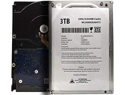 Generic 3TB LYSB00X37FQBU-ELECTRNCS 7200RPM 64MB Cache SATA 6Gb/s 3.5" Internal Hard Drive