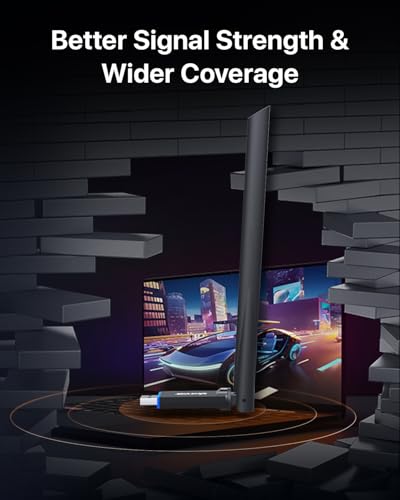 Tenda 0.31in x 0.79in x 1.89in U11 Pro USB WiFi Adapter USB 2.0 886Gbps Windows 7+ Black