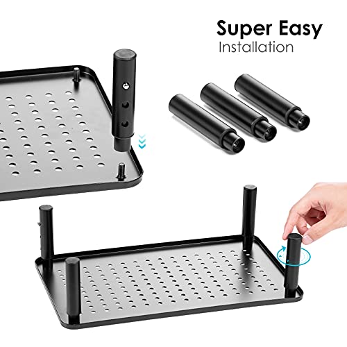 LOTEYIKE 14.6 x 9.3 Inches Monitor Riser 001 TV Riser Adjustable Ergonomic Metal Stand 2 Pack