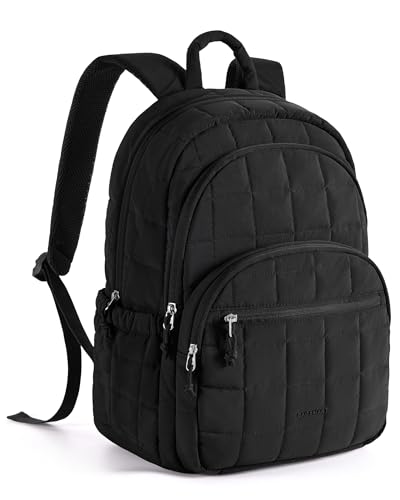 BAGSMART 15.6 Inch Padded Laptop Backpack, 25L Storage, Black