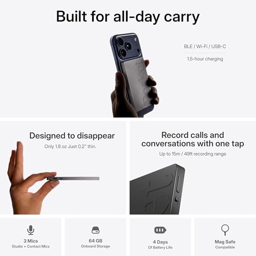 Pocket 1 Nonstandard Battery 64GB RealAudio Voice Recorder