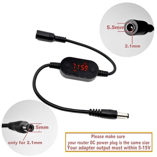 SANHOOII 12.6 Inch DZ002 DC Connector Router Rebooter Cable for Modems and Routers