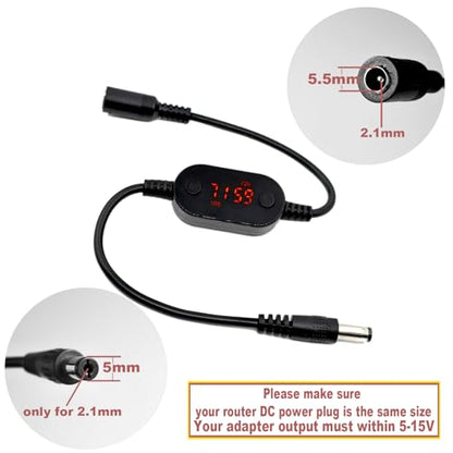 SANHOOII 12.6 Inch DZ002 DC Connector Router Rebooter Cable for Modems and Routers