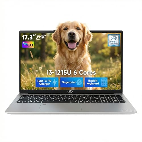 NIMO 17.3" FHD Laptop, Intel Core i3-1215U, 16GB RAM, 512GB SSD, Windows 11, HDMI, USB-C, Bluetooth 5.2, 1080p