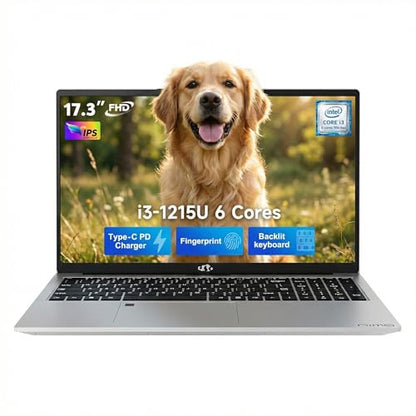 NIMO 17.3" FHD Laptop, Intel Core i3-1215U, 16GB RAM, 512GB SSD, Windows 11, HDMI, USB-C, Bluetooth 5.2, 1080p