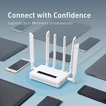 GL.iNet 5G Router GL-X3000 802.11ax 3000Mbps Dual-Band Multi-WAN Cellular Gateway